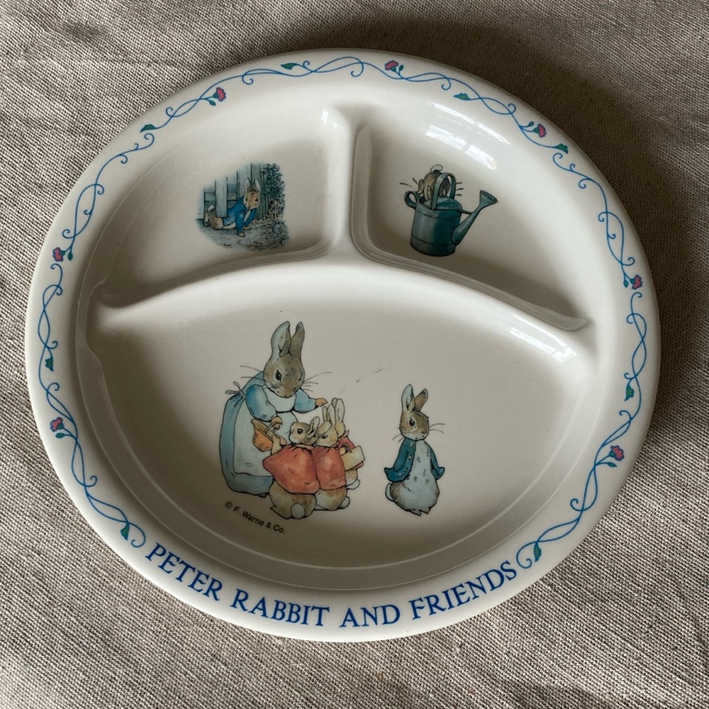 Beatrix Potter Peter Rabbit Nursery Divided Plate.